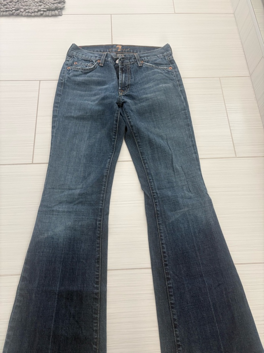 7 For All Mankind Women's Dark Blue Bootcut Jeans